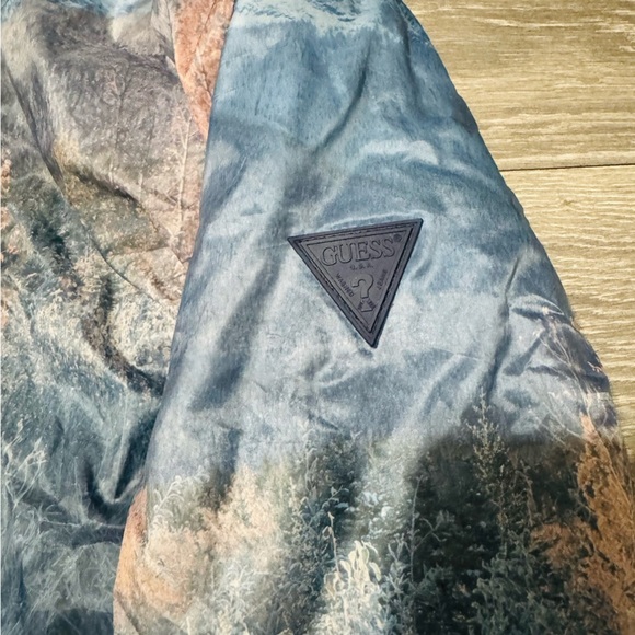 Guess Men Puffer Water Resistant Down proof Windproof Blue Jacket Size M - Picture 14 of 17